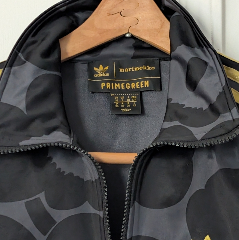 Adidas X Marimekko Black and Gold Floral Track Jacket - Picture 4 of 9